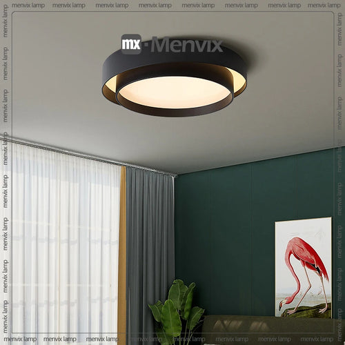 menvix moderne led à intensité variable rond carré luminaires intérieur - vue 5 sur 14