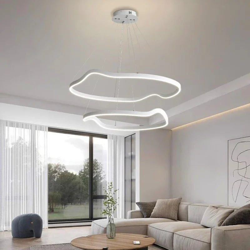 lustre suspension led pour éclairage intérieur moderne - vue 5 sur 12