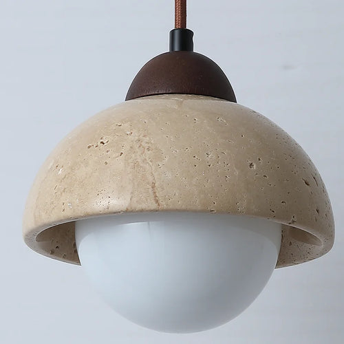 lustre suspendu vintage en pierre naturelle avec led - vue 7 sur 6