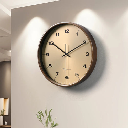 horloge murale moderne en bois massif pour décoration intérieure - vue 4 sur 12