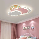 plafonnier nuage arc-en-ciel romantique pour princesse avec télécommande en option