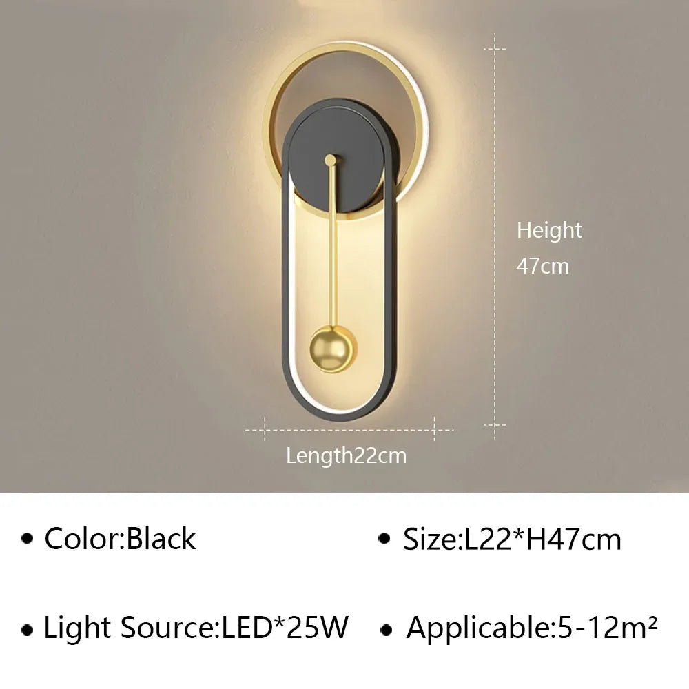 applique murale moderne à led pour décoration intérieure élégante