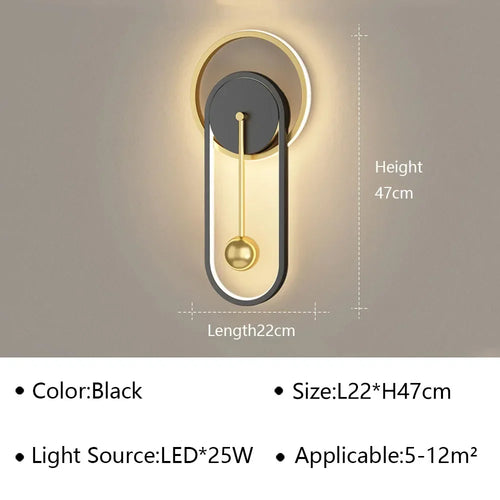 applique murale moderne à led pour décoration intérieure élégante