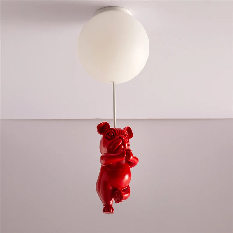 plafonnier créatif animal chien en résine pour décor amusant - vue 2 sur 8