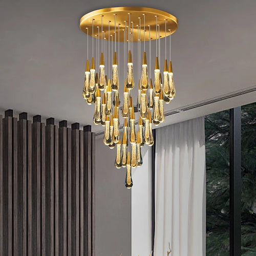 lustre led moderne design pour un éclairage élégant - vue 2 sur 17