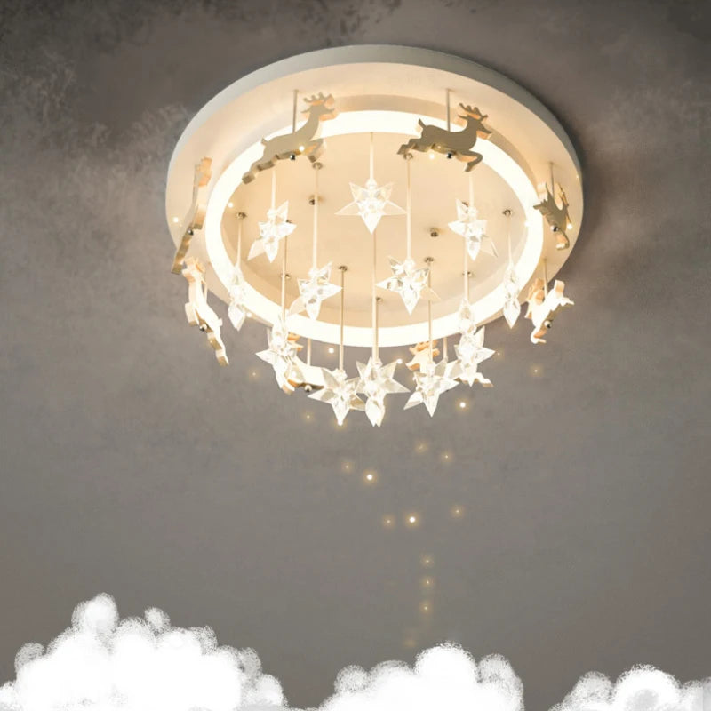 plafonnier étoile à LED pour chambre enfant princesse garçon fille - vue 5 sur 7