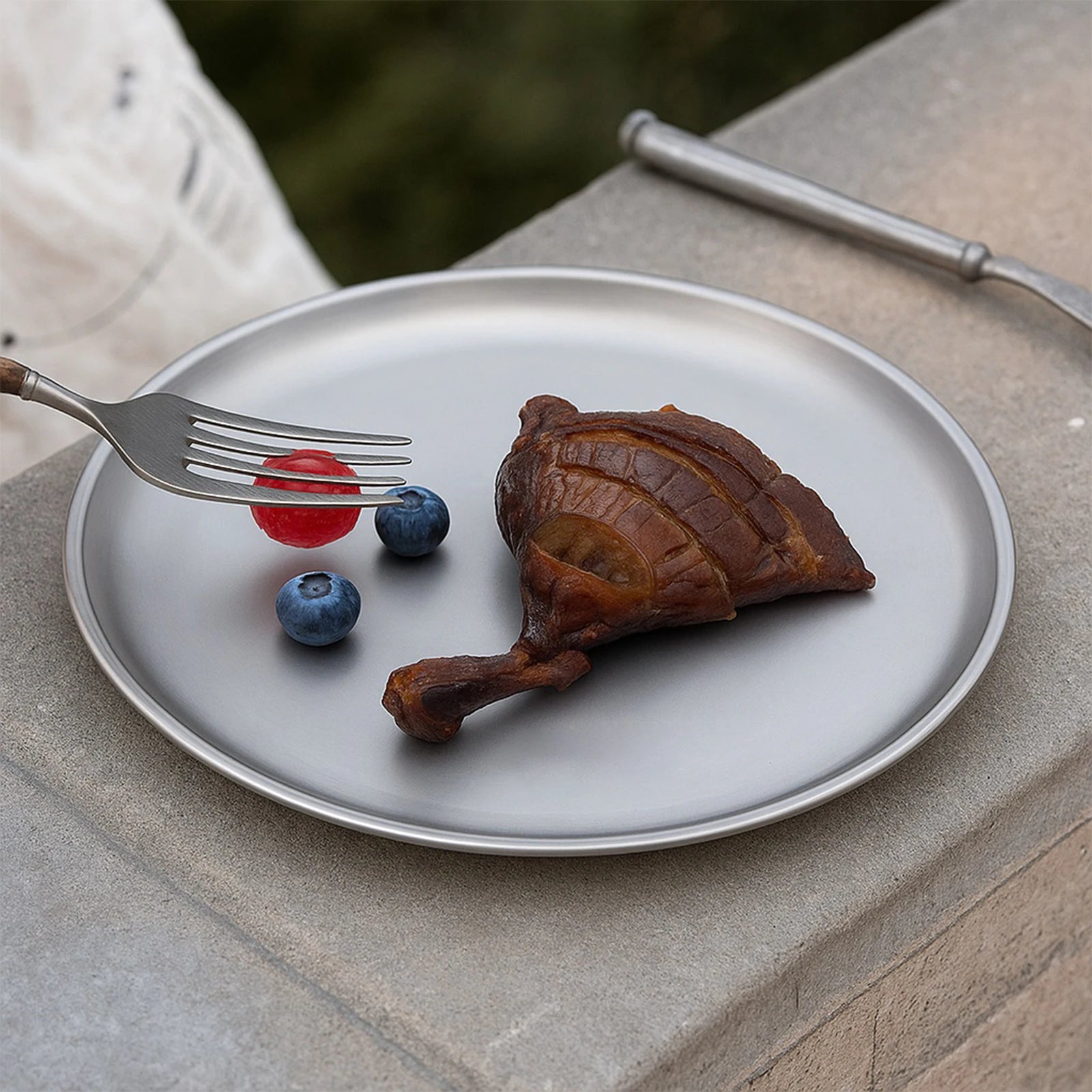 Assiette titane légère camping randonnée 14 17 20cm - vue 6 sur 7