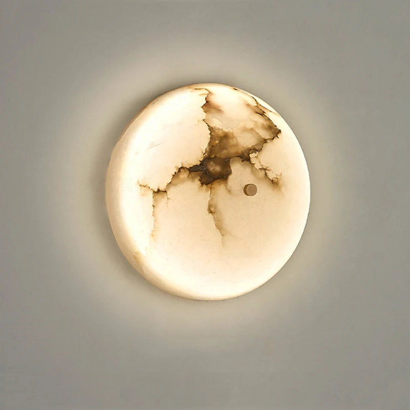 applique murale led hémisphère en marbre pour décoration d'intérieur