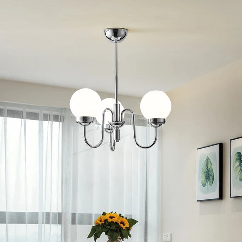 suspension minimaliste en verre et fer pour intérieur médiéval - vue 2 sur 9