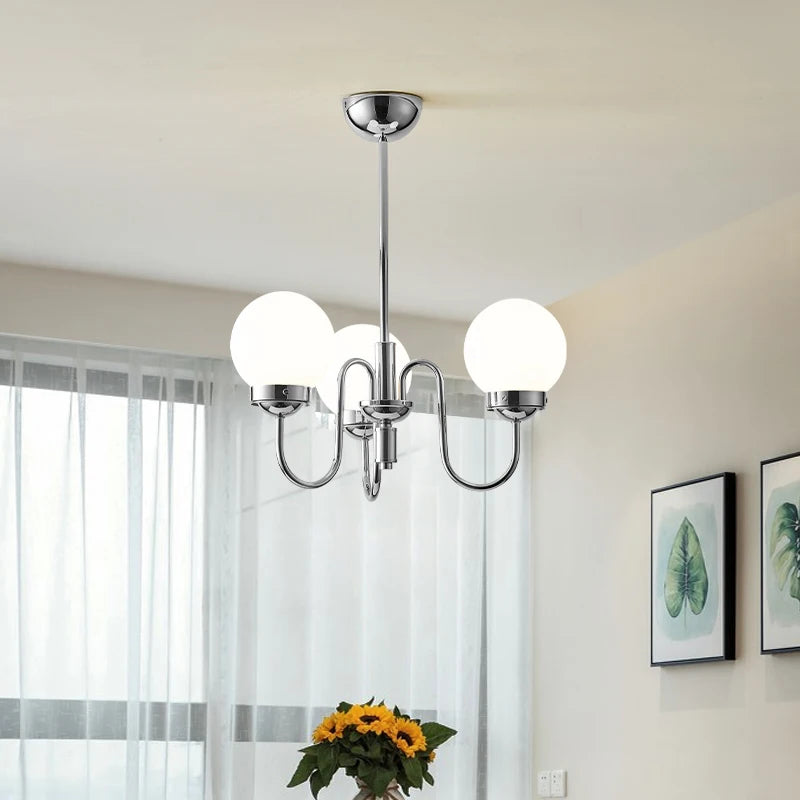 suspension minimaliste en verre et fer pour espaces modernes - vue 1 sur 9