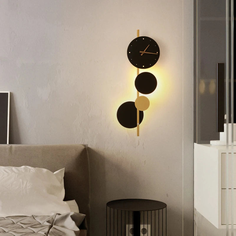 horloge murale led design nordique en acrylique pour décoration intérieure - vue 4 sur 7
