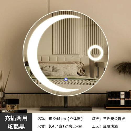 miroir led étoile moderne pour filles et cosmétiques luxe - vue 14 sur 14