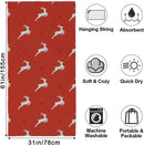 Serviette de plage microfibre motif cerf séchage rapide