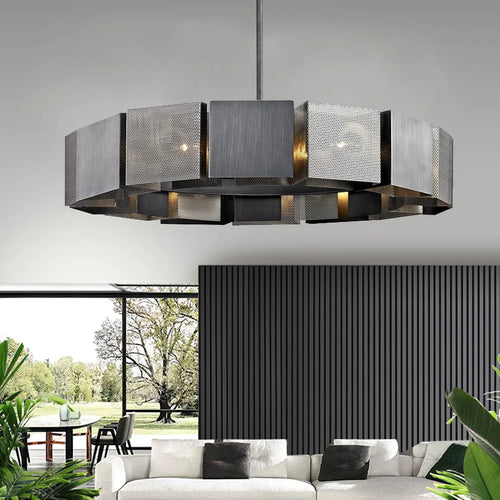 lustre suspendu led moderne pour maison de luxe - vue 5 sur 10