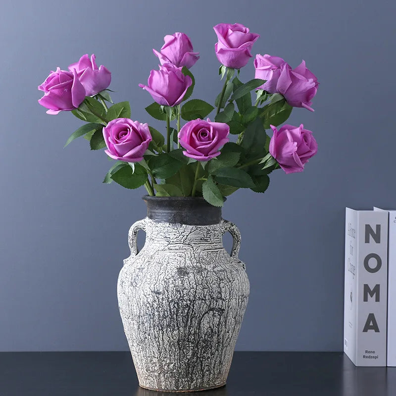 fleur de rose artificielle en latex pour mariage décoration et événements - vue 5 sur 14