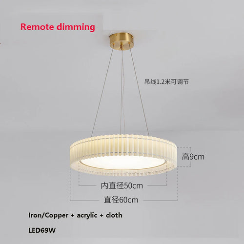 lustre led nordique à intensité variable pour décoration intérieure - vue 5 sur 9