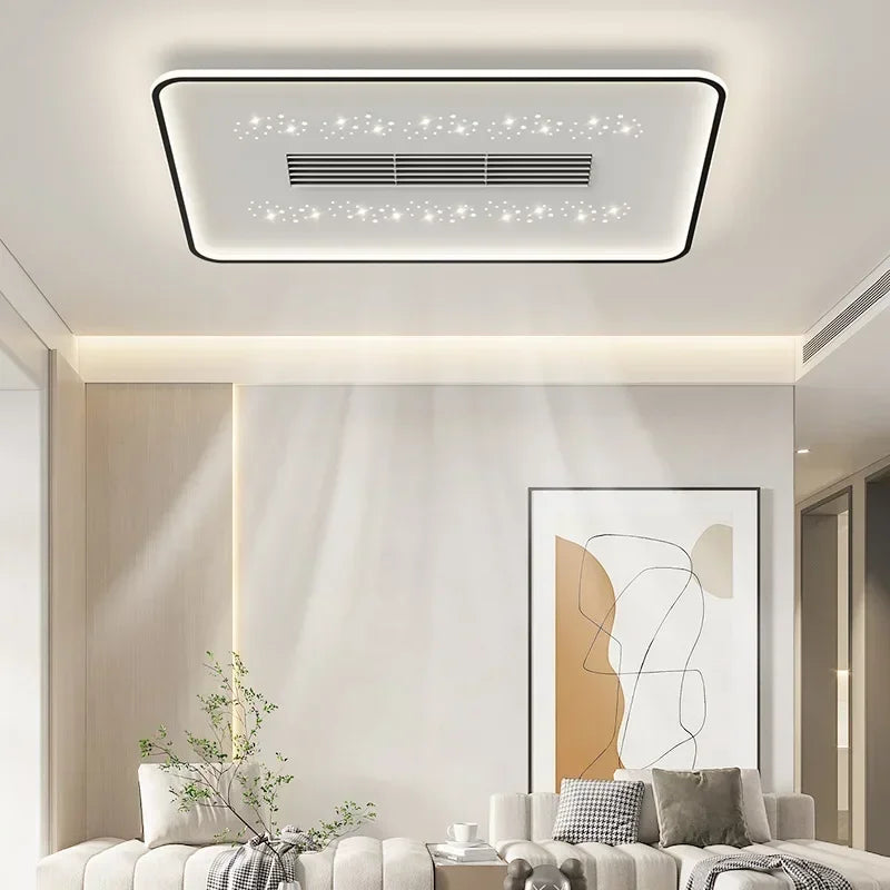 plafonnier moderne avec ventilateur sans pales invisible - vue 3 sur 9