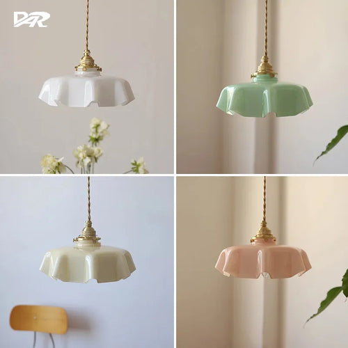 Suspension fleur en verre coloré - vue 5 sur 16