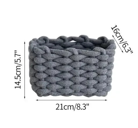 panier en corde de coton pour rangement divers et décoration nordique - vue 12 sur 13