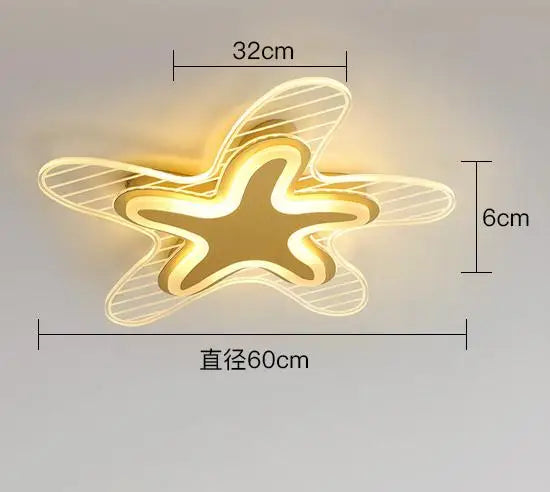 plafonnier étoile led pour décoration et éclairage intérieur - vue 8 sur 12