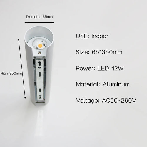 applique murale led en aluminium haut et bas au40 - vue 3 sur 8