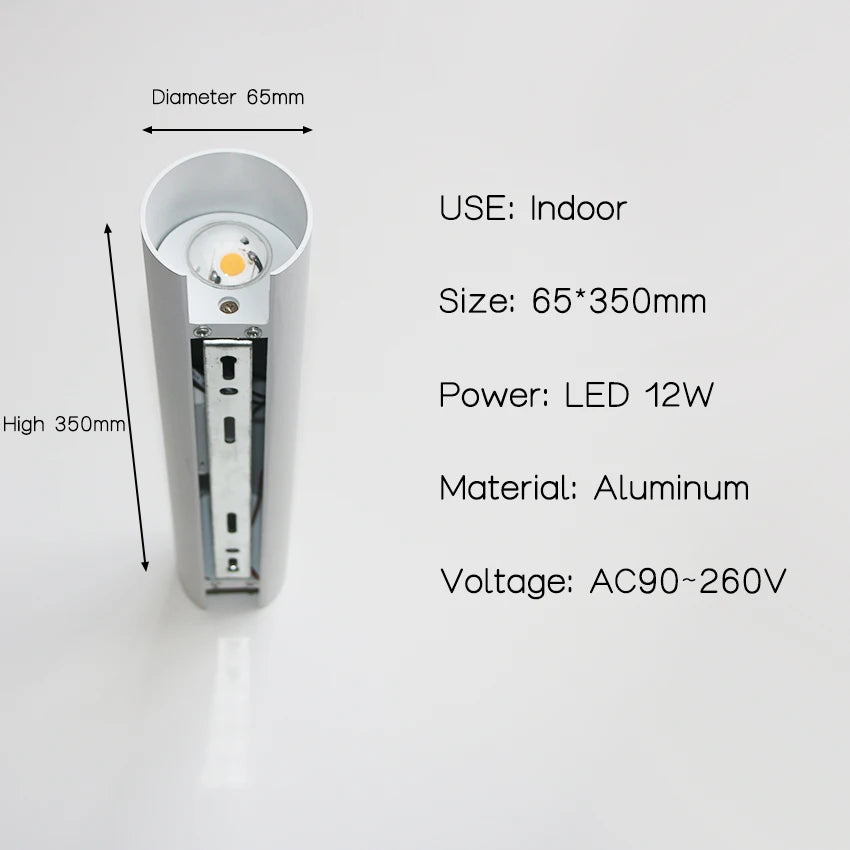 applique murale led en aluminium haut et bas au40 - vue 3 sur 8