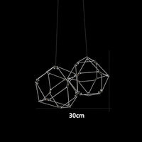 lustre luciole polygonal design nordique en acier inoxydable