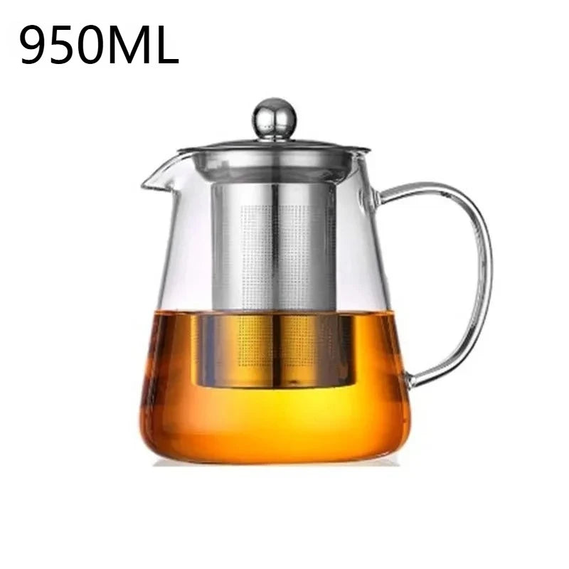 Théière verre borosilicate infuseur amovible acier kungfu - vue 10 sur 11