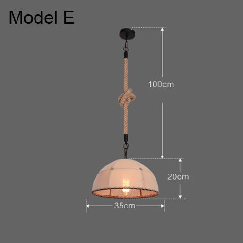 suspension rustiques industrielles avec corde pour intérieur - vue 20 sur 21