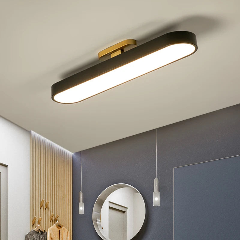 plafonnier led encastré rectangulaire moderne et minimaliste - vue 3 sur 9