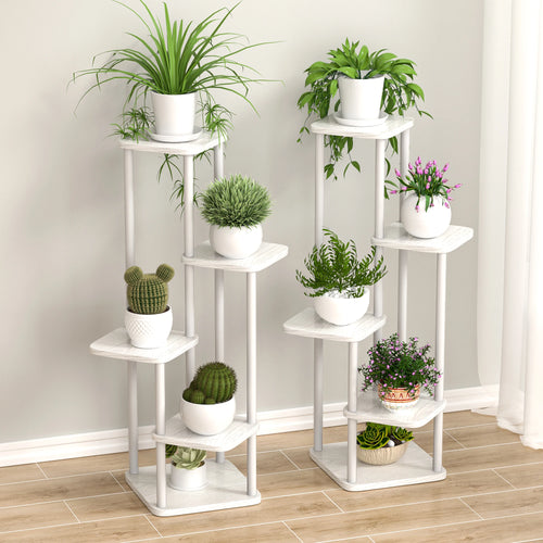support en bois pour plantes et fleurs à plusieurs niveaux - vue 2 sur 10