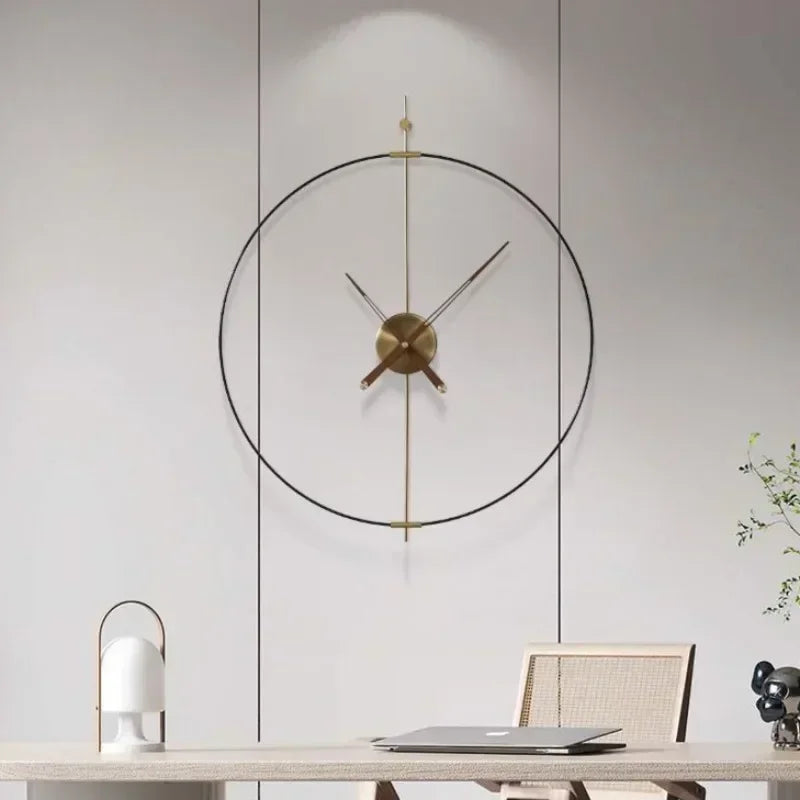 horloge murale silencieuse design en bois pour décoration moderne - vue 5 sur 8