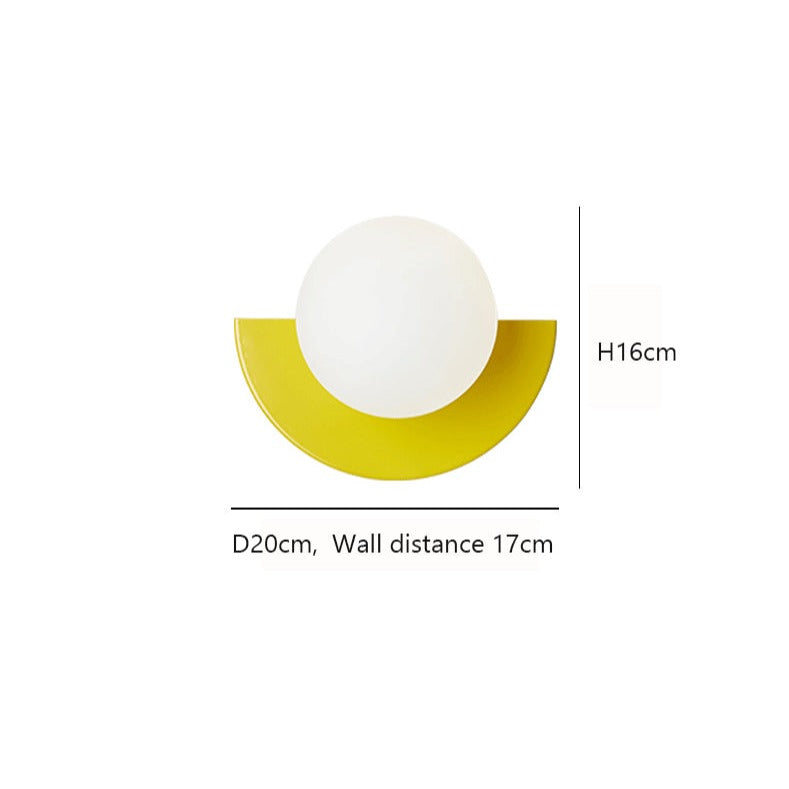 Applique murale LED demi-cercle nordic Macaron - vue 10 sur 10