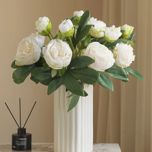 grandes fleurs artificielles de pivoine en soie pour décorations de mariage - vue 2 sur 11