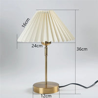lampadaire rétro avec abat-jour plissé éclairage décoratif polyvalent