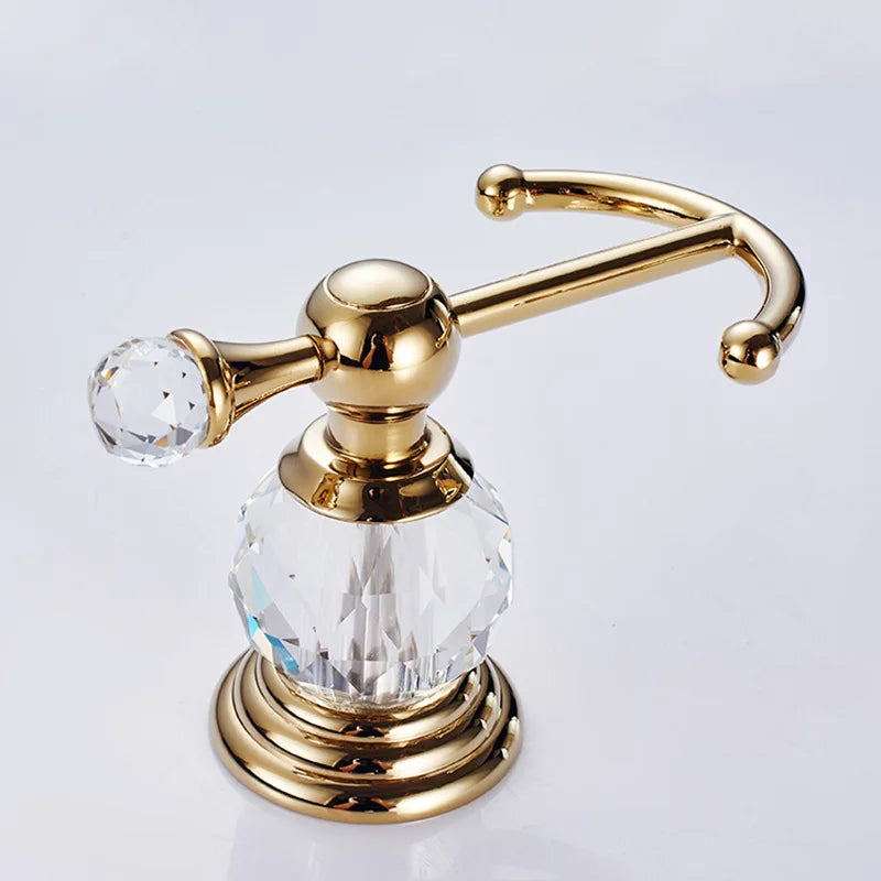crochet en cristal et acier inoxydable pour salle de bain - vue 2 sur 6