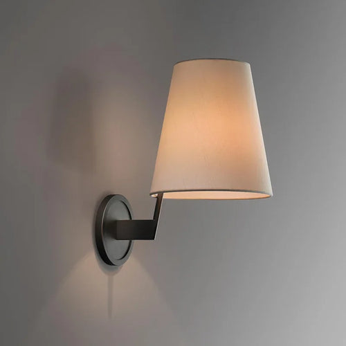 applique murale led en cuivre de luxe avec miroir tissu - vue 3 sur 8