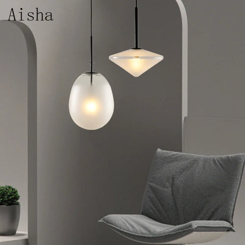 suspension en verre design pour décoration intérieure moderne - vue 6 sur 7