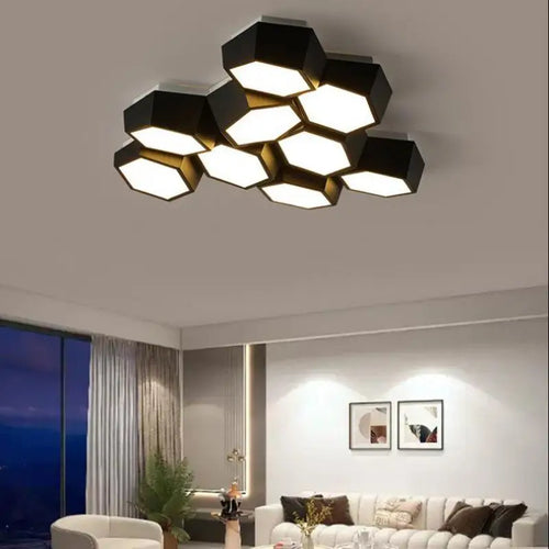 plafonnier moderne avec lumière led pour bureau et étude - vue 5 sur 12