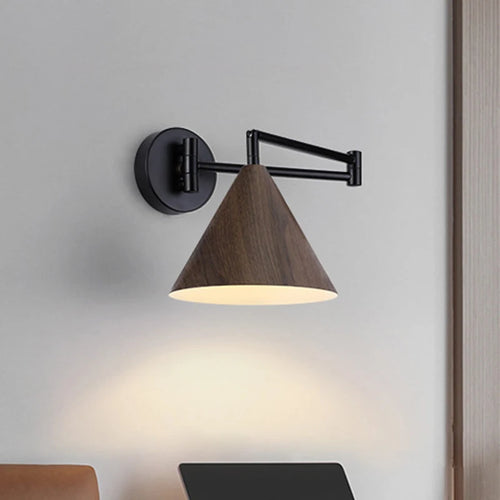 applique murale rotative en bois pour décoration intérieure moderne - vue 2 sur 8