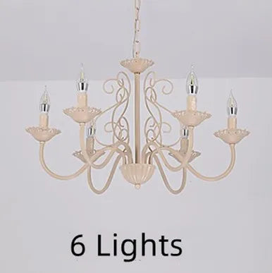lustre rétro en fer forgé style campagnard américain pour décoration intérieure - vue 9 sur 12