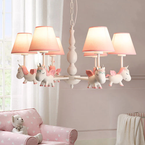 lustre licorne dessin animé pour chambre d'enfant suspendu - vue 4 sur 24