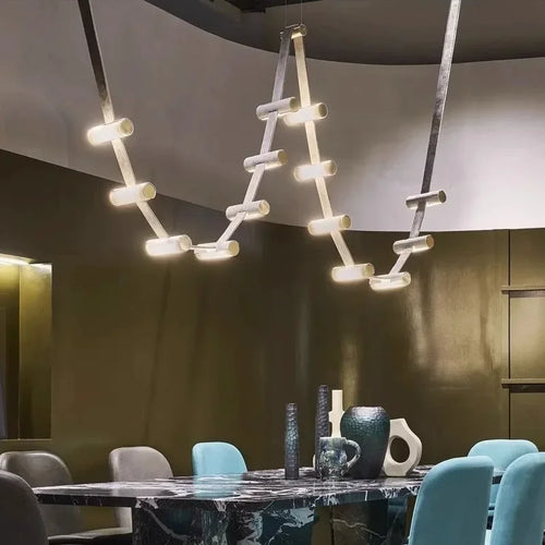 lustre créatif en cuir postmoderne pour décoration artistique moderne - vue 2 sur 14
