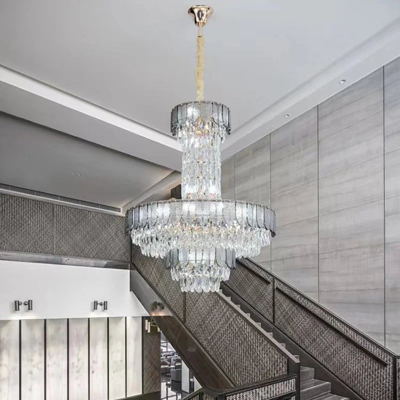 lustre en cristal de luxe pour hôtel et villa - vue 6 sur 24