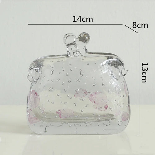 vase en verre transparent texture froissée pour fleurs et terrarium - vue 10 sur 13