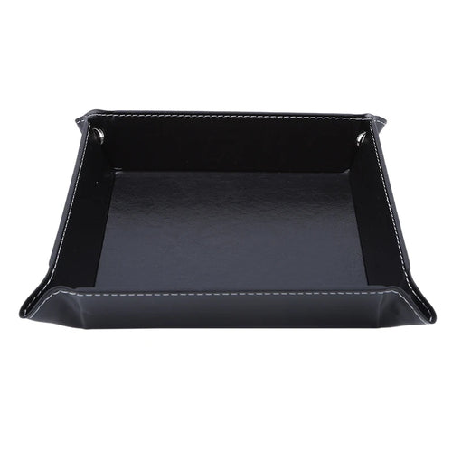 plateau pliable en cuir pour rangement divers et accessoires - vue 12 sur 12