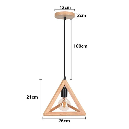 suspension vintage nordique en bois pour éclairage intérieur - vue 19 sur 20
