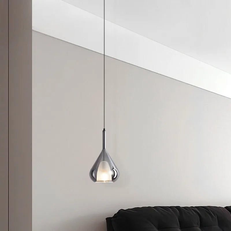 lustre design italien moderne minimaliste en verre - vue 6 sur 10