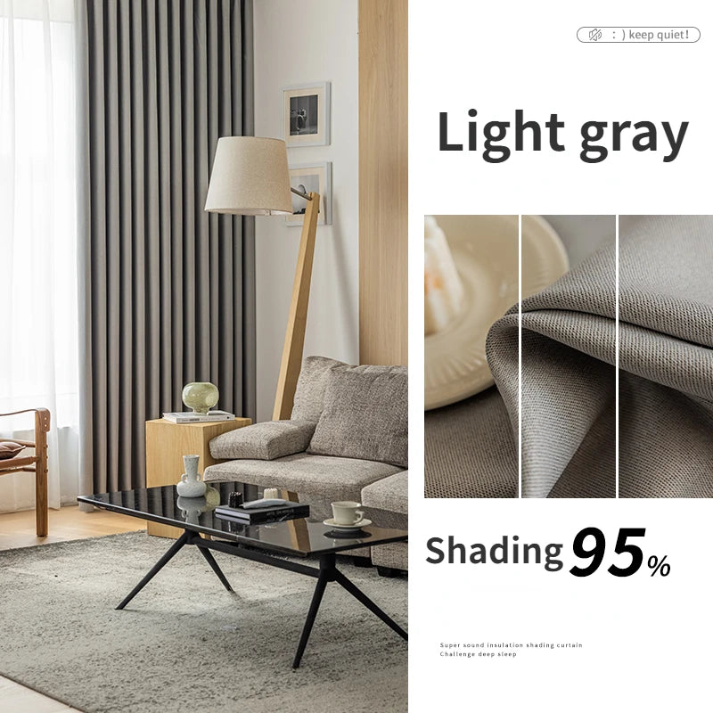 Rideau occultant moderne épais pour salon chambre - vue 11 sur 14
