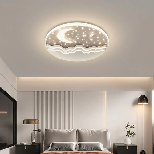 Modern Circular LED Chandelier Installed On The Ceiling, Interior Bedroom, Living Room Decorative Light, Creative Lighting - vue 6 sur 16